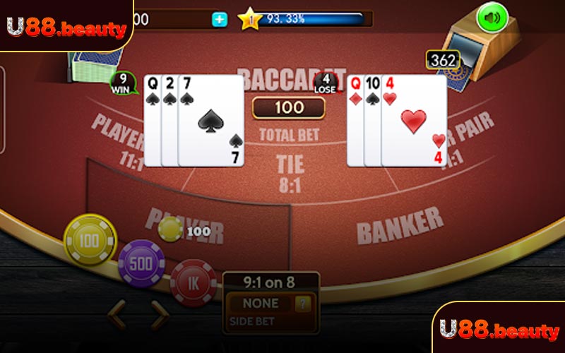 Hướng dẫn cách chơi Baccarat tại U88