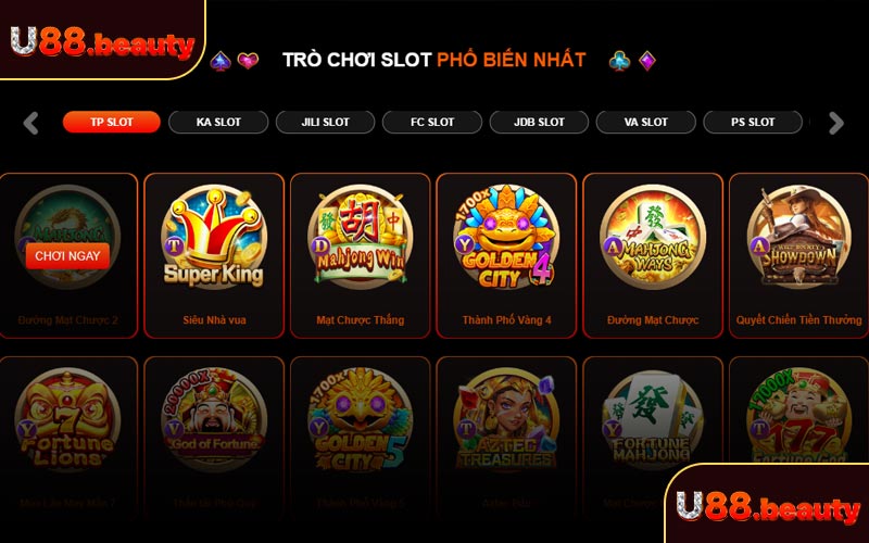 Trải nghiệm kho trò chơi cá cược hấp dẫn tại U88